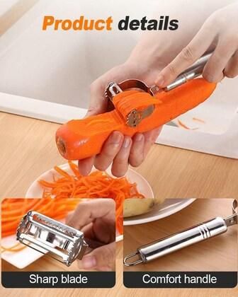 3 in 1 Vegetable - Fruit Peeler Set of 3pc